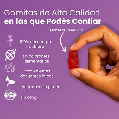 Gomitas de hongos para estimular el cerebro